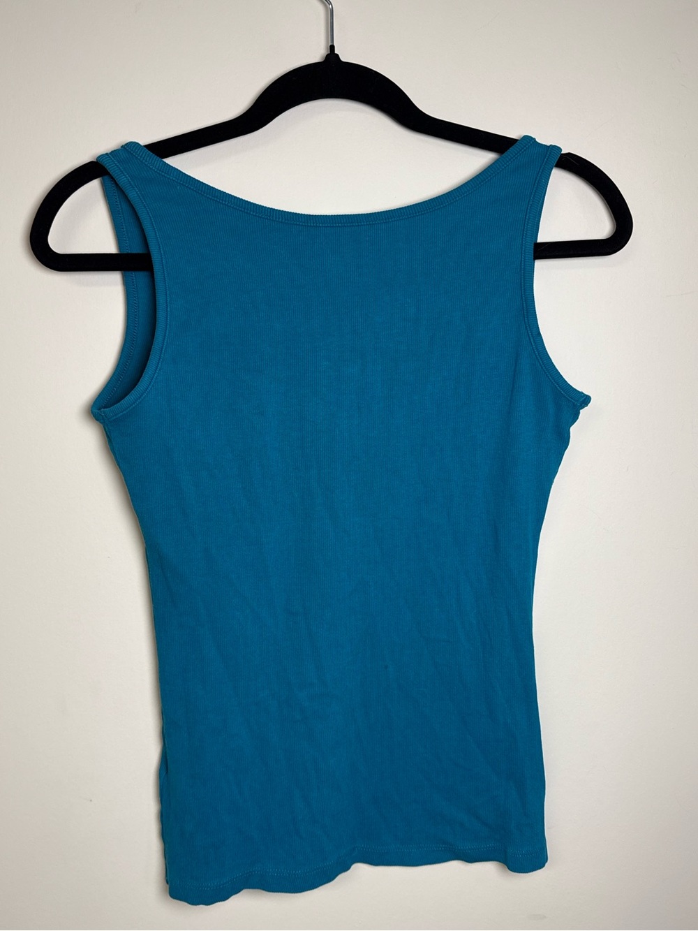 Reitmans Bright Teal Ribbed Short Sleeve Henley - Picture 3 of 4